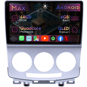 Navigatie dedicata Mazda 5 2005-2010, 4GB RAM 64GB ROM, Quad Core, Display 9" QLED 1K, Carplay&Android Auto, Android 14, Suport camere AHD - imagine 1