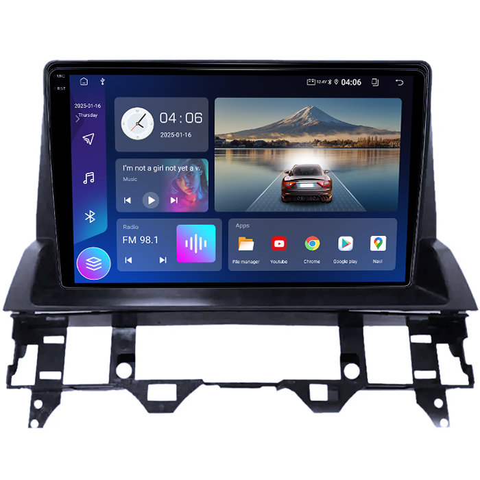 Navigatie dedicata Mazda 6 2002-2008, 4GB RAM 64GB ROM, Quad Core, Display 10" QLED 1K, Carplay&Android Auto, Android 14, Suport camere AHD - imagine 5