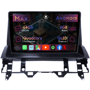 Navigatie dedicata Mazda 6 2002-2008, 4GB RAM 64GB ROM, Quad Core, Display 10" QLED 1K, Carplay&Android Auto, Android 14, Suport camere AHD - imagine 1