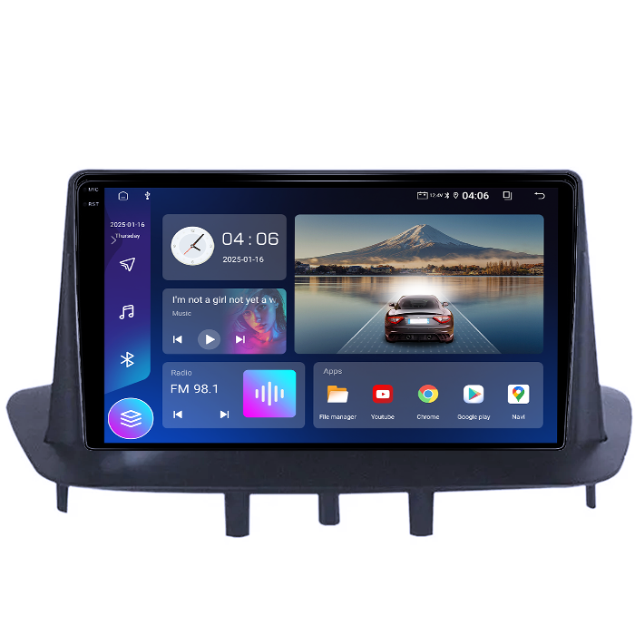 Navigatie dedicata Renault Megane 3 2008-2014, 4GB RAM 64GB ROM, Quad Core, Display 9" QLED 1K, Carplay, Android 13, Bluetooth, Magazin Play, Suport camere AHD - imagine 5