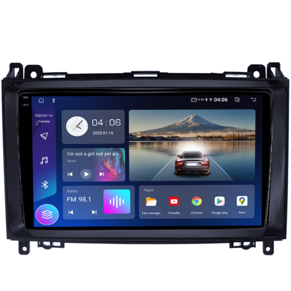 W245 Display Navigatie dedicata Mercedes B Class W245 2005-2011, 4GB RAM 64GB ROM ...