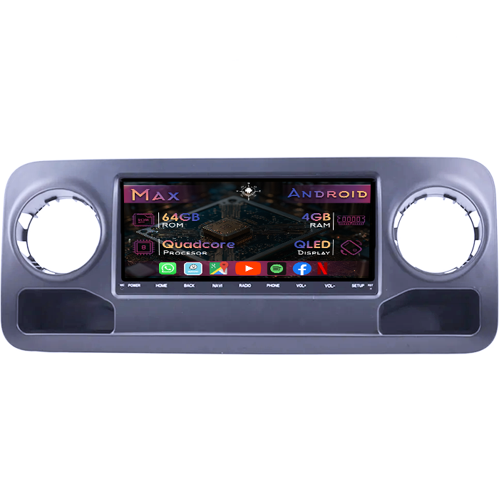 Navigatie dedicata Mercedes Sprinter 2006-2018, 4GB RAM 64GB ROM, Quad Core, Display 9" QLED 1K, Carplay&Android Auto, Android 14, Suport camere AHD - imagine 1