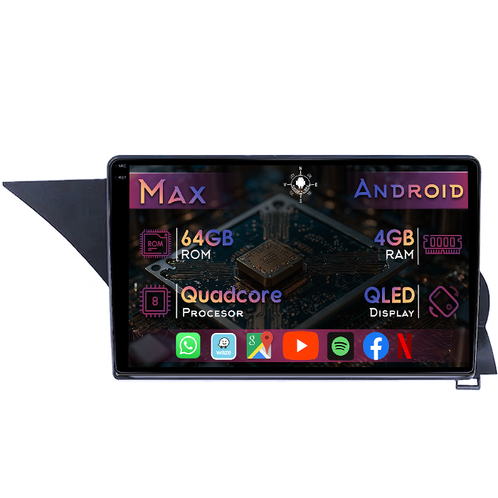 Navigatie dedicata Mercedes GLK X204 2008-2012, 4GB RAM 64GB ROM, Quad Core, Display 9" QLED 1K, Carplay&Android Auto, Android 14, Suport camere AHD - imagine 1