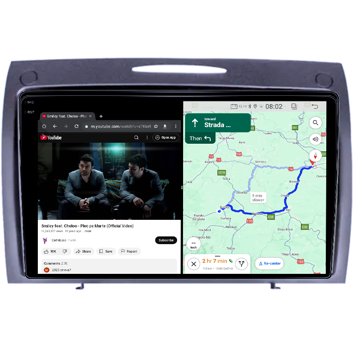 Navigatie dedicata Mercedes SLK R171 2004-2010, 4GB RAM 64GB ROM, Quad Core, Display 9" QLED 1K, Carplay&Android Auto, Android 14, Suport camere AHD - imagine 3