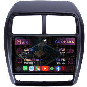 Navigatie dedicata Mitsubishi ASX 2016-2022, 4GB RAM 64GB ROM, Quad Core, Display 9" QLED 1K, Carplay&Android Auto, Android 14, Suport camere AHD - imagine 1