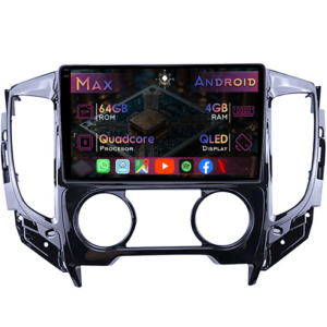 Navigatie dedicata Mitsubishi L200 2015-2019, 4GB RAM 64GB ROM, Quad Core, Display 9" QLED 1K, Carplay&Android Auto, Android 14, Suport camere AHD - imagine 1
