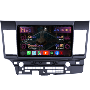 Navigatie dedicata Mitsubishi Lancer 2007-2012, 4GB RAM 64GB ROM, Quad Core, Display 10" QLED 1K, Carplay&Android Auto, Android 14, Suport camere AHD - imagine 1