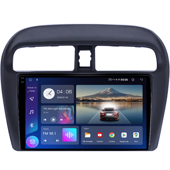 Navigatie dedicata Mitsubishi Mirage Attrage 2012-2018, 4GB RAM 64GB ROM, Quad Core, Display 9" QLED 1K, Carplay&Android Auto, Android 14, Suport camere AHD - imagine 5