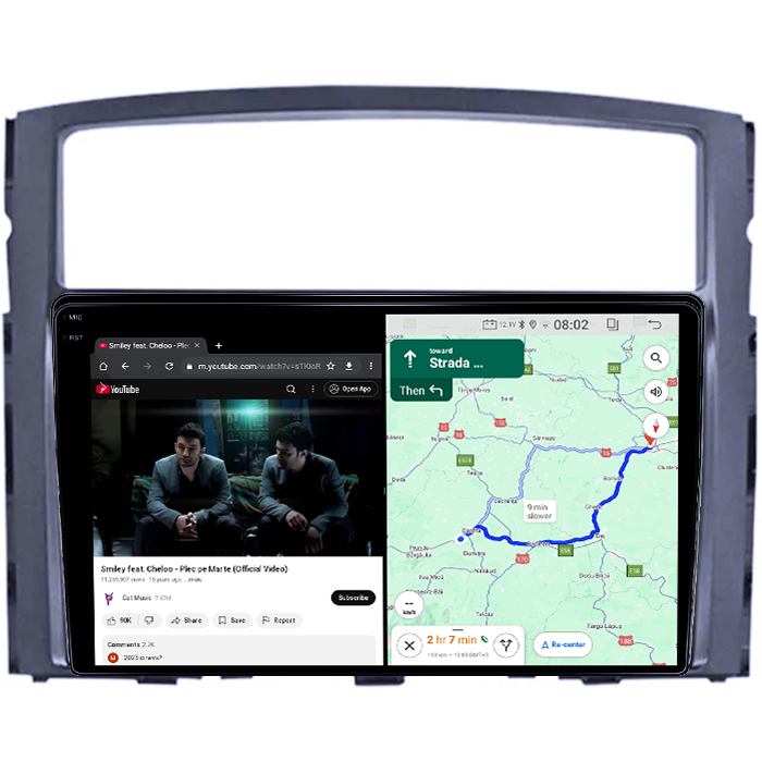 Navigatie dedicata Mitsubishi Pajero 2006-2014, 4GB RAM 64GB ROM, Quad Core, Display 9" QLED 1K, Carplay&Android Auto, Android 14, Suport camere AHD - imagine 3