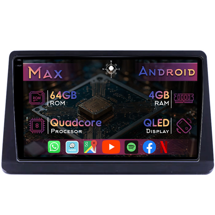Navigatie dedicata Mitsubishi Pajero Montero V31 1991-2001, 4GB RAM 64GB ROM, Quad Core, Display 9" QLED 1K, Carplay&Android Auto, Android 14, Suport camere AHD - imagine 1