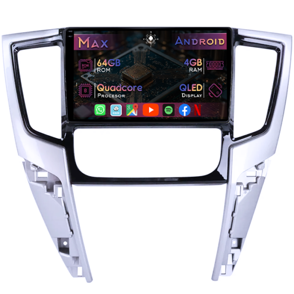 Navigatie dedicata Mitsubishi Triton 2019, 4GB RAM 64GB ROM, Quad Core, Display 9" QLED 1K, Carplay&Android Auto, Android 14, Suport camere AHD
