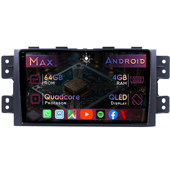 Navigatie dedicata KIA Borrego Mohave 2008-2012, 4GB RAM 64GB ROM, Quad Core, Display 9" QLED 1K, Carplay&Android Auto, Android 14, Suport camere AHD - imagine 1