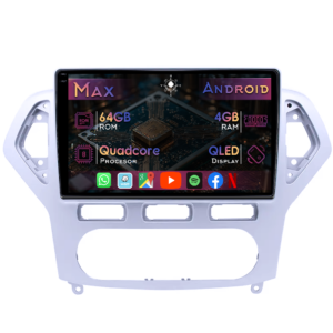 Navigatie dedicata Ford Mondeo 4 2007-2011, clima manuala, 4GB RAM 64GB ROM, Quad Core, Display 10" QLED 1K, Carplay&Android Auto, Android 14, Suport camere AHD - imagine 1
