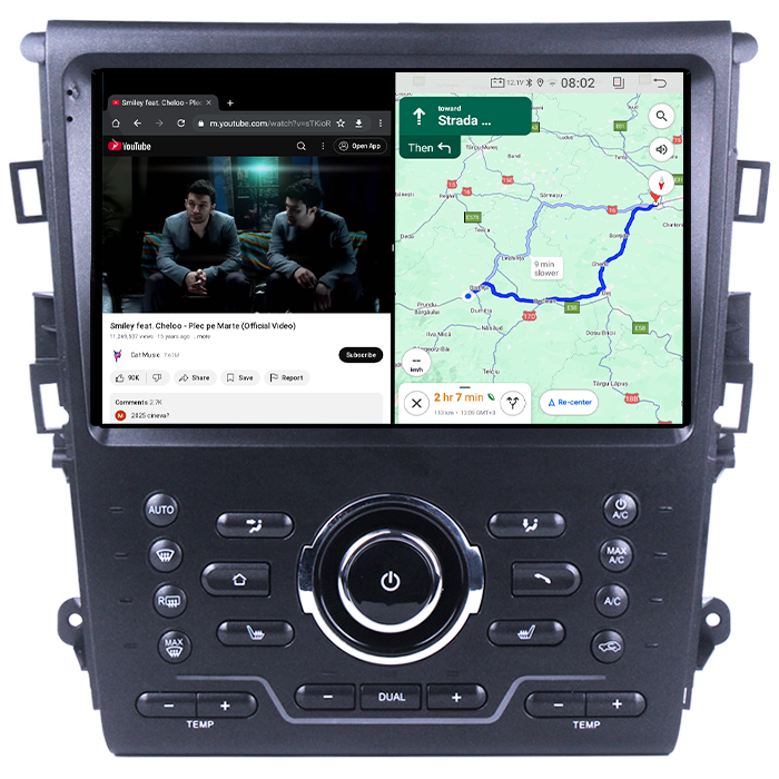 Navigatie dedicata Ford Mondeo 5 2014-2019, 4GB RAM 64GB ROM, Quad Core, Display 9" QLED 1K, Carplay&Android Auto, Android 14, Suport camere AHD - imagine 3