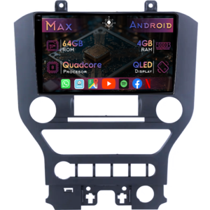 Navigatie dedicata Ford Mustang 2014-2021, 4GB RAM 64GB ROM, Quad Core, Display 9" QLED 1K, Carplay&Android Auto, Android 14, Suport camere AHD - imagine 1