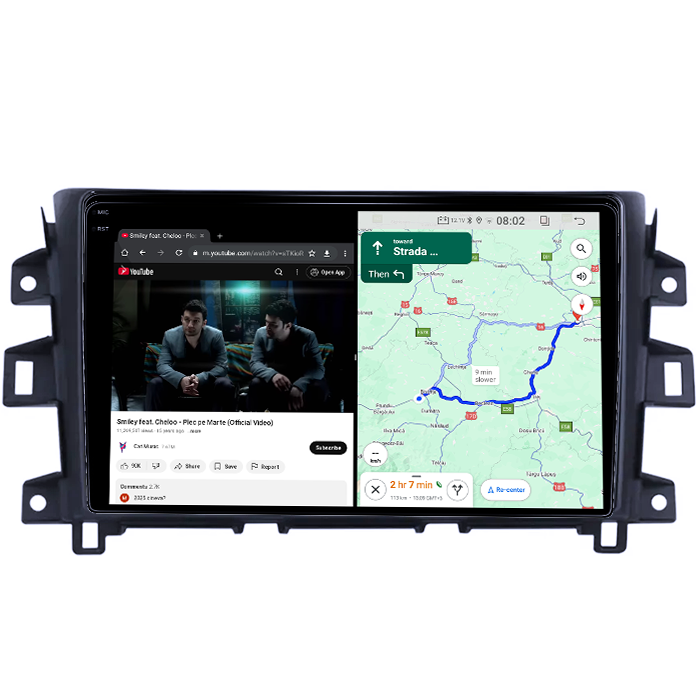 Navigatie dedicata Nissan Navara NP300 2011-2016, 4GB RAM 64GB ROM, Quad Core, Display 9" QLED 1K, Carplay&Android Auto, Android 14, Suport camere AHD - imagine 3