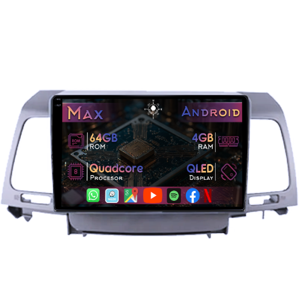 Navigatie dedicata Kia Opirus 2007-2008, 4GB RAM 64GB ROM, Quad Core, Display 9" QLED 1K, Carplay&Android Auto, Android 14, Suport camere AHD