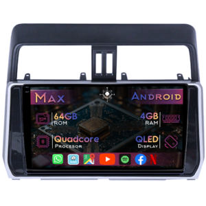 Navigatie dedicata Toyota Land Cruiser Prado J150 2017+, 4GB RAM 64GB ROM, Quad Core, Display 10" QLED 1K, Carplay&Android Auto - imagine 1