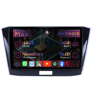 Navigatie dedicata Volkswagen Passat B8 2015-2018, 4GB RAM 64GB ROM, Quad Core, Display 9" QLED 1K, Carplay&Android Auto, Android 14, Suport camere AHD - imagine 1