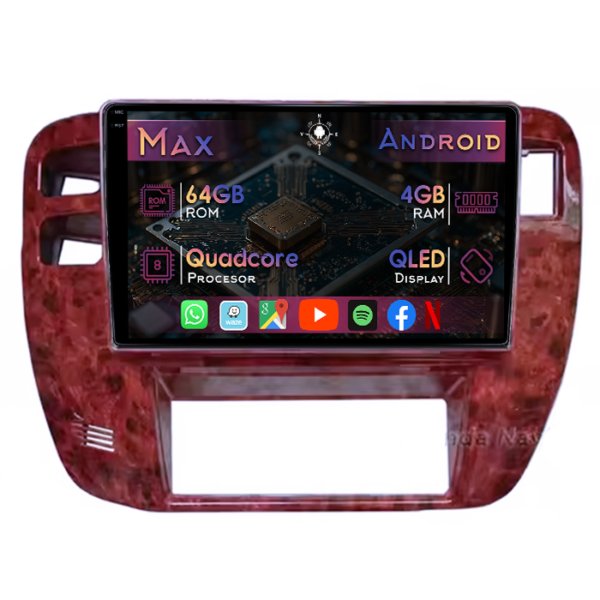 Navigatie dedicata Nissan Patrol Y61 1997-2005, Maro, 4GB RAM 64GB ROM, Quad Core, Display 9" QLED 1K, Carplay&Android Auto, Android 14