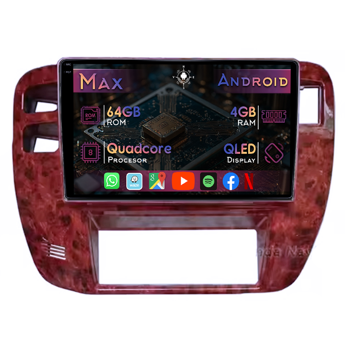 Navigatie dedicata Nissan Patrol Y61 1997-2005, Maro, 4GB RAM 64GB ROM, Quad Core, Display 9" QLED 1K, Carplay&Android Auto, Android 14 - imagine 1