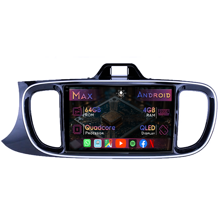 Navigatie dedicata KIA Pegas 2018-2020, 4GB RAM 64GB ROM, Quad Core, Display 10" QLED 1K, Carplay&Android Auto, Android 14, Suport camere AHD - imagine 1