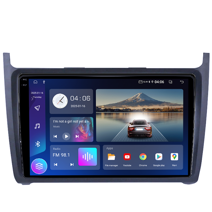 Navigatie dedicata Volkswagen Polo 2009-2018, 4GB RAM 64GB ROM, Quad Core, Display 9" QLED 1K, Carplay&Android Auto, Android 14, Suport camere AHD - imagine 5