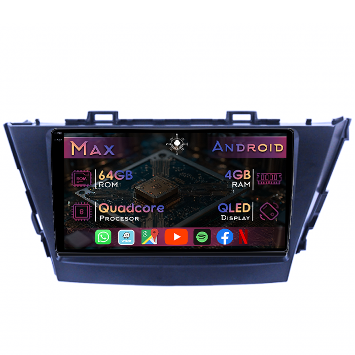 Navigatie dedicata Toyota Prius Plus V Alpha 2012-2017, 4GB RAM 64GB ROM, Quad Core, Display 10" QLED 1K, Carplay&Android Auto, Android 14 - imagine 1