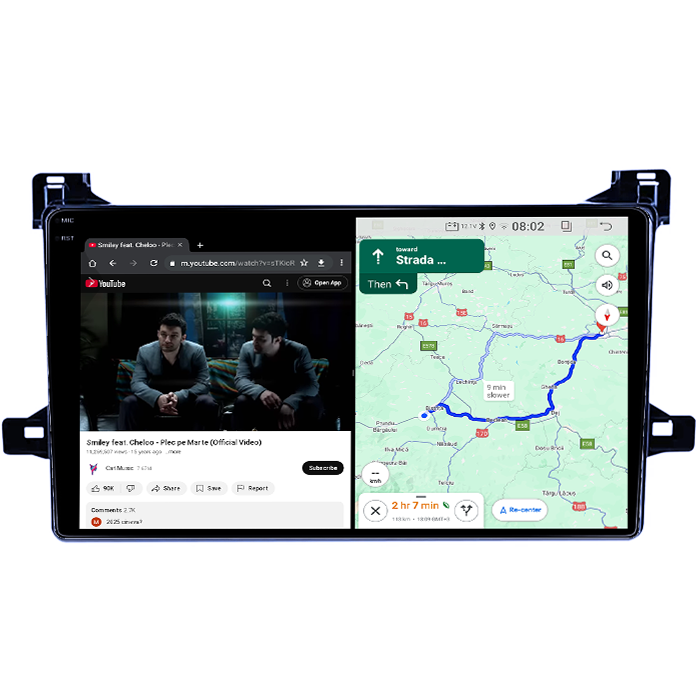 Navigatie dedicata Toyota Prius W5 2015+, 4GB RAM 64GB ROM, Quad Core, Display 9" QLED 1K, Carplay&Android Auto, Android 14 - imagine 3