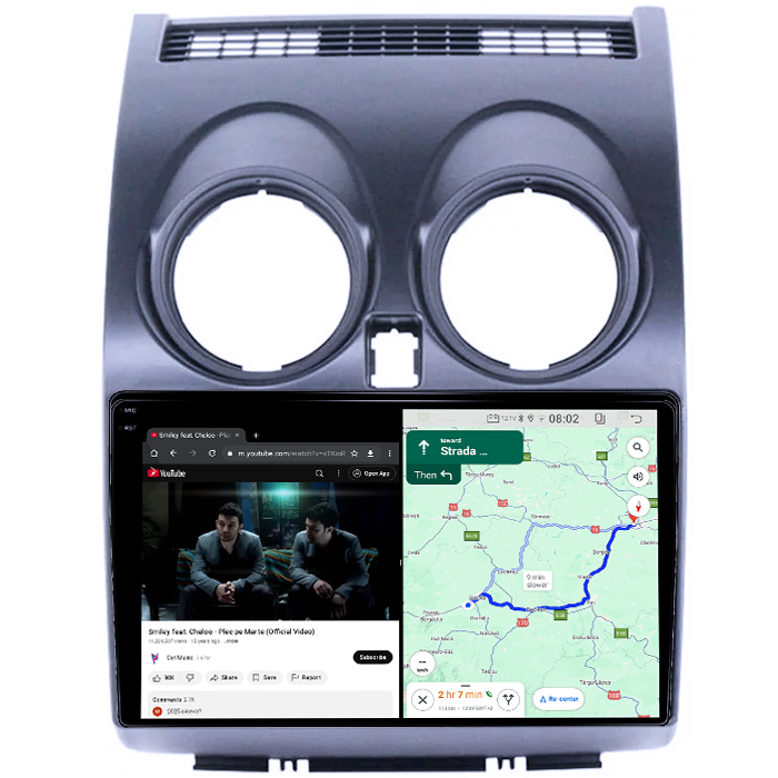 Navigatie dedicata Nissan Qashqai 2006-2014, 4GB RAM 64GB ROM, Quad Core, Display 9" QLED 1K, Carplay&Android Auto, Android 14, Suport camere AHD - imagine 3