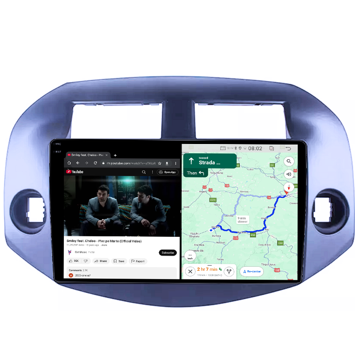 Navigatie dedicata Toyota RAV4 3 2005-2013, 4GB RAM 64GB ROM, Quad Core, Display 10" QLED 1K, Carplay&Android Auto, Android 14 - imagine 4