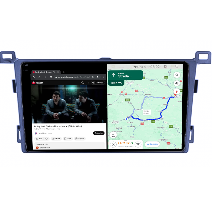 Navigatie dedicata Toyota RAV4 4 2013-2018, 4GB RAM 64GB ROM, Quad Core, Display 9" QLED 1K, Carplay&Android Auto, Android 14 - imagine 3