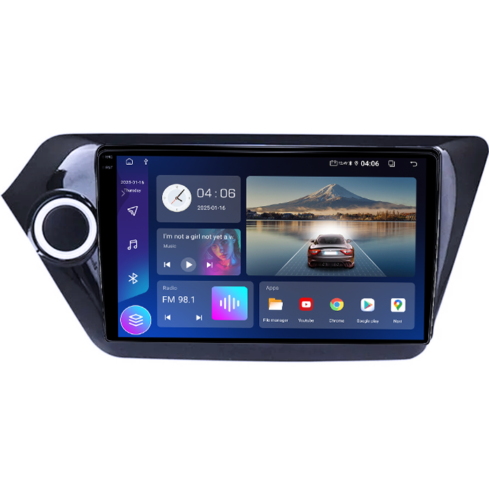 Navigatie dedicata Kia Rio 2011-2015, 4GB RAM 64GB ROM, Quad Core, Display 9" QLED 1K, Carplay&Android Auto, Android 14, Suport camere AHD - imagine 4