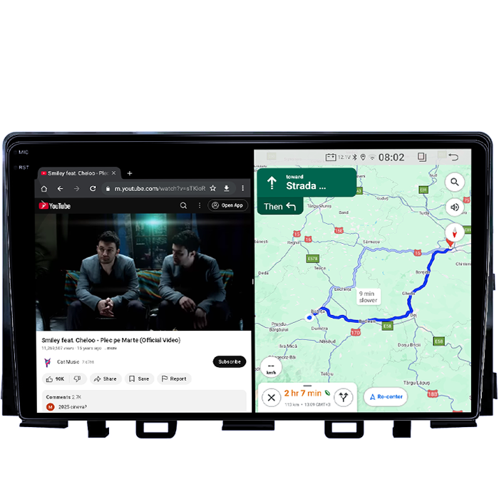 Navigatie dedicata KIA Rio 2017-2019, 4GB RAM 64GB ROM, Quad Core, Display 9" QLED 1K, Carplay&Android Auto, Android 14, Suport camere AHD - imagine 3