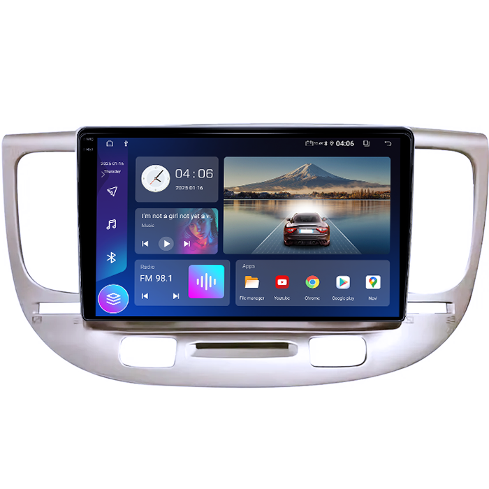 Navigatie dedicata Kia Rio 2005-2011, 4GB RAM 64GB ROM, Quad Core, Display 9" QLED 1K, Carplay&Android Auto, Android 14, Suport camere AHD - imagine 4