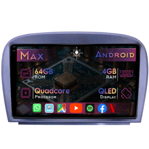 Navigatie dedicata Mercedes SL R230 2001-2011, 4GB RAM 64GB ROM, Quad Core, Display 9" QLED 1K, Carplay&Android Auto, Android 14, Suport camere AHD - imagine 1