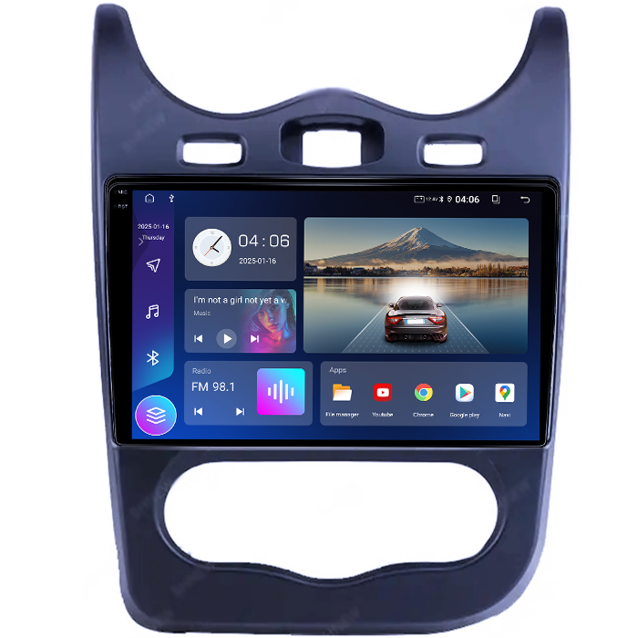 Navigatie dedicata Renault Sandero 2013-2014, 4GB RAM 64GB ROM, Quad Core, Display 9" QLED 1K, Carplay&Android Auto, Android 14, Suport camere AHD - imagine 5