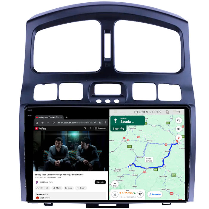 Navigatie dedicata Hyundai Santa Fe 2000-2006, 4GB RAM 64GB ROM, Quad Core, Display 9" QLED 1K, Carplay&Android Auto, Android 14, Suport camere AHD - imagine 3