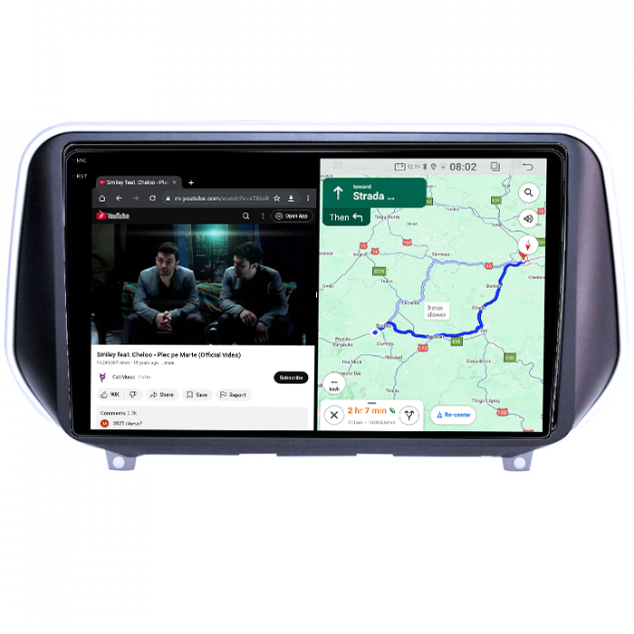 Navigatie dedicata Hyundai Santa Fe 4 2018+, 4GB RAM 64GB ROM, Quad Core, Display 9" QLED 1K, Carplay&Android Auto, Android 14, Suport camere AHD - imagine 3