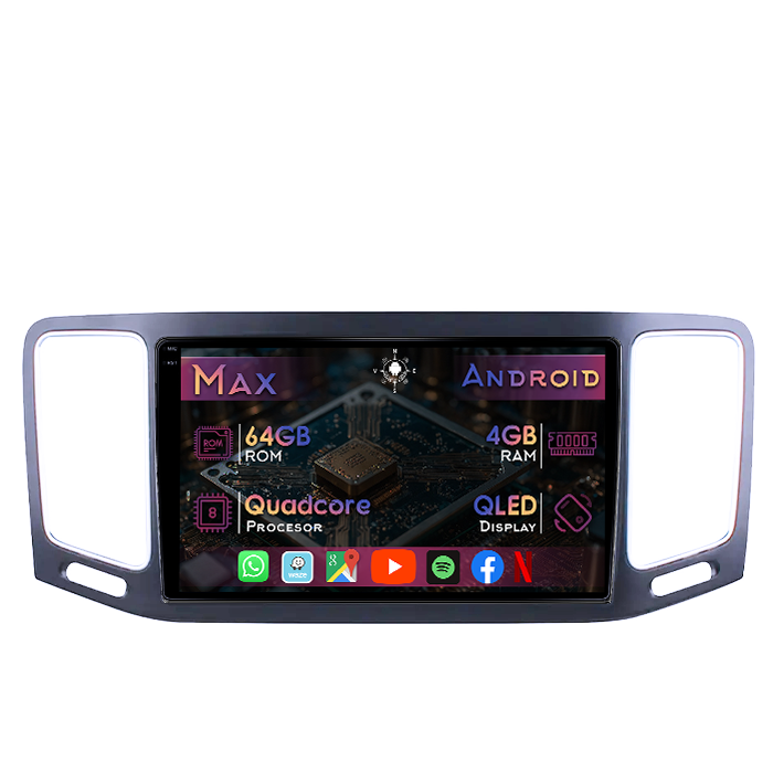 Navigatie dedicata Volkswagen Sharan 2010+, 4GB RAM 64GB ROM, Quad Core, Display 9" QLED 1K, Carplay&Android Auto, Android 14, Suport camere AHD - imagine 1