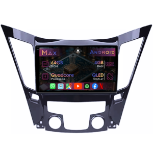 Navigatie dedicata Hyundai Sonata 2009-2014, 4GB RAM 64GB ROM, Quad Core, Display 9" QLED 1K, Carplay&Android Auto, Android 14, Suport camere AHD - imagine 1