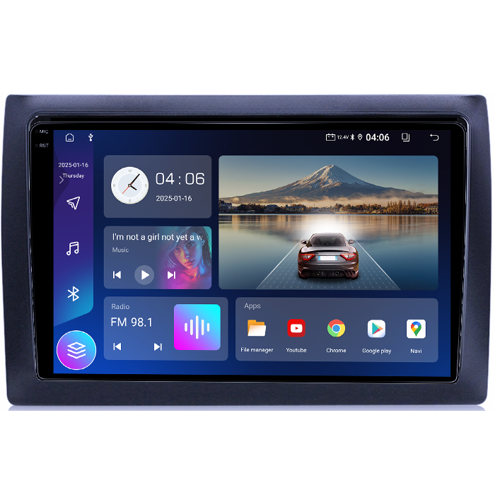 Navigatie dedicata Fiat Stilo 2010, 4GB RAM 64GB ROM, Quad Core, Display 9" QLED 1K, Carplay&Android Auto, Android 14, Suport camere AHD - imagine 5