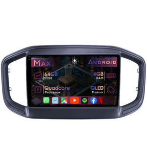 Navigatie dedicata Fiat Strada 2020-2021, 4GB RAM 64GB ROM, Quad Core, Display 9" QLED 1K, Carplay&Android Auto, Android 14, Suport camere AHD - imagine 1