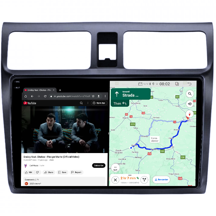Navigatie dedicata Suzuki Swift 3 2005-2010, 4GB RAM 64GB ROM, Quad Core, Display 10" QLED 1K, Carplay&Android Auto, Android 14, Suport camere AHD - imagine 3