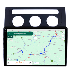 Navigatie dedicata Touran 2003-2015, clima automata, Argintiu, 4GB RAM 64GB ROM, Quad Core, Display 9" QLED 1K, Carplay&Android Auto, Android 14 - imagine 3