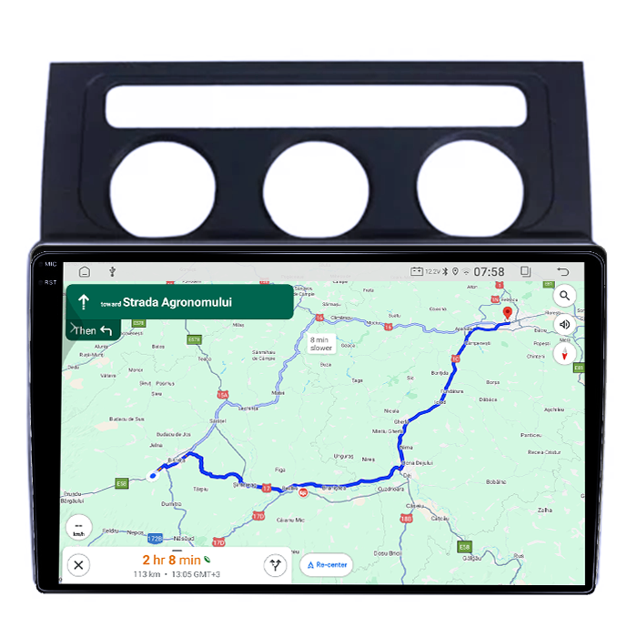 Navigatie dedicata Touran 2003-2015, clima automata, Argintiu, 4GB RAM 64GB ROM, Quad Core, Display 9" QLED 1K, Carplay&Android Auto, Android 14 - imagine 3