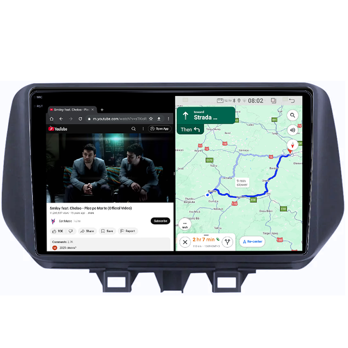 Navigatie dedicata Hyundai IX35 2019+, 4GB RAM 64GB ROM, Quad Core, Display 9" QLED 1K, Carplay&Android Auto, Android 14, Suport camere AHD - imagine 3