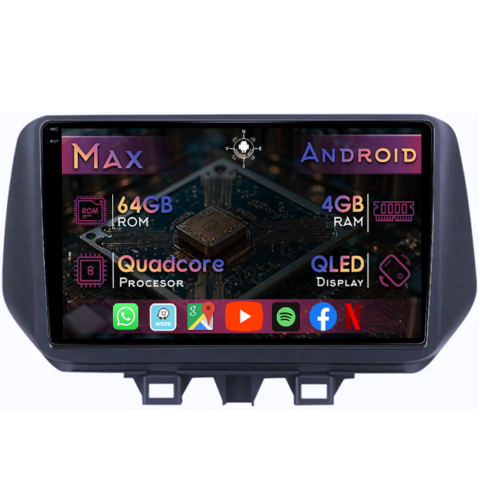 Navigatie dedicata Hyundai IX35 2019+, 4GB RAM 64GB ROM, Quad Core, Display 9" QLED 1K, Carplay&Android Auto, Android 14, Suport camere AHD - imagine 1
