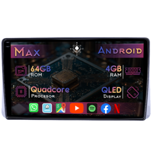 Navigatie dedicata Chrysler Grand Voyager 2013-2016, 4GB RAM 64GB ROM, Quad Core, Display 9" QLED 1K, Carplay&Android Auto, Android 14, Suport camere AHD - imagine 1