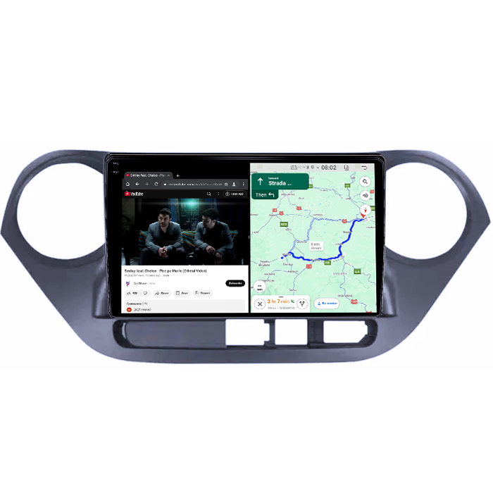 Navigatie dedicata Hyundai i10 2014-2017, 4GB RAM 64GB ROM, Quad Core, Display 9" QLED 1K, Carplay&Android Auto, Android 14, Suport camere AHD - imagine 3